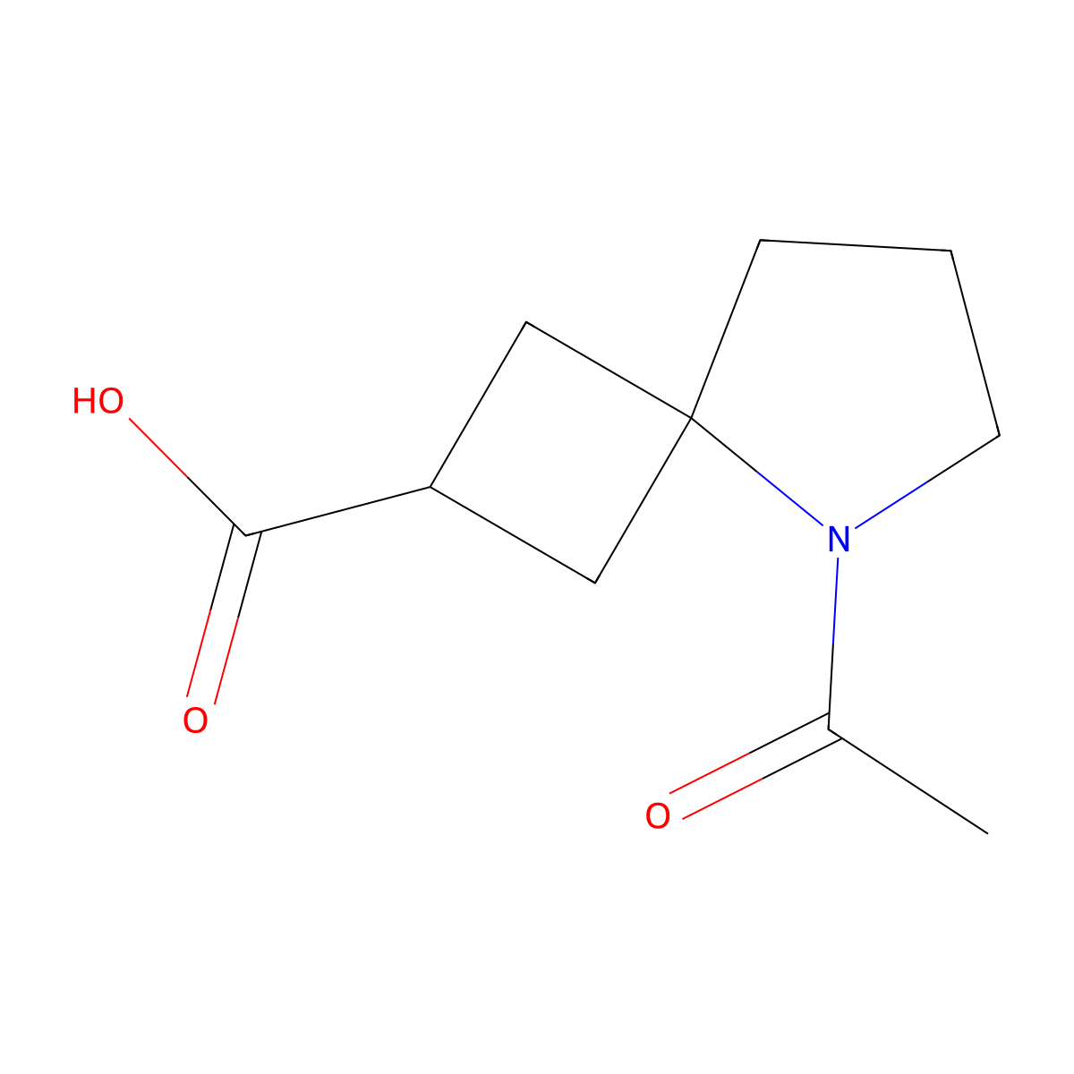 5-Acetyl-5-azaspiro[3.4]octane-2-carboxylic acid molecular structure, CAS 2680661-74-7