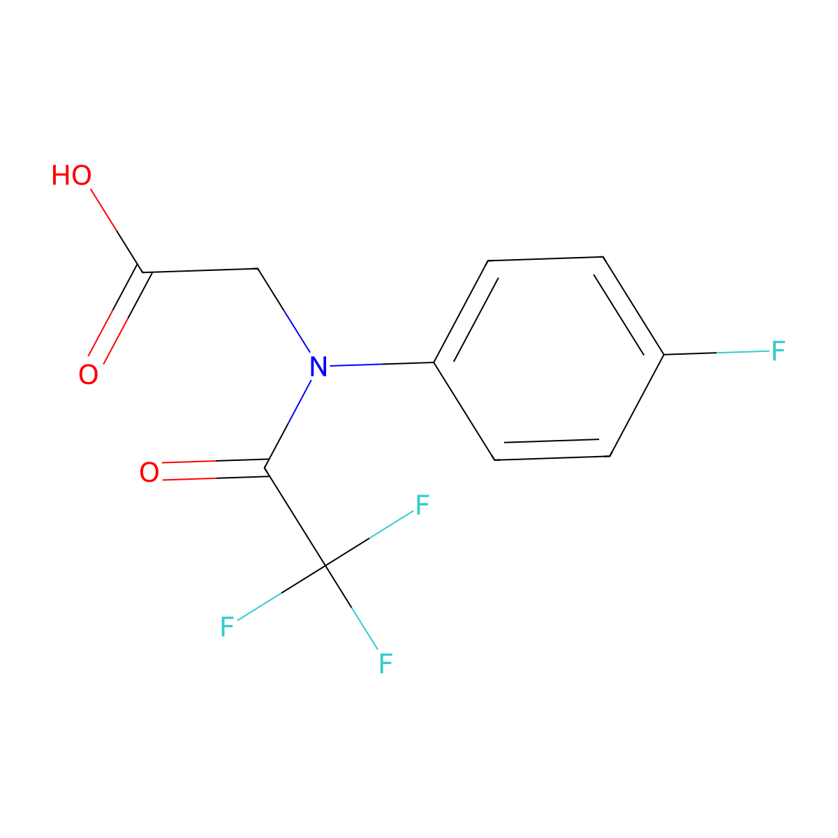 2-[2,2,2-trifluoro-N-(4-fluorophenyl)acetamido]acetic acid molecular structure, CAS 2680661-84-9