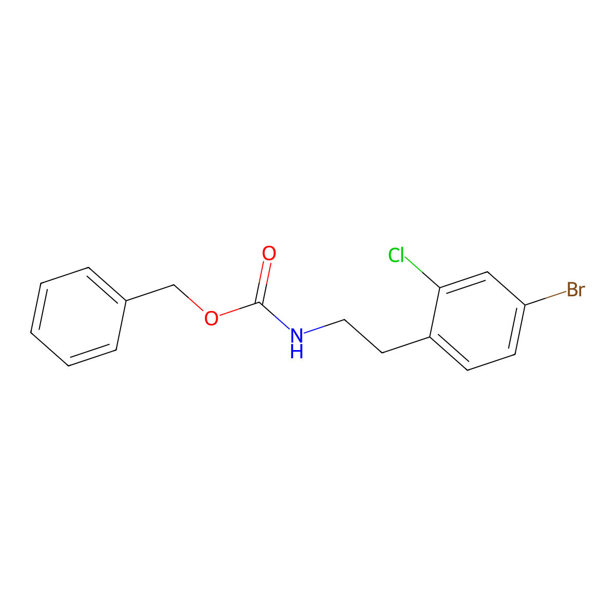 benzyl N-[2-(4-bromo-2-chlorophenyl)ethyl]carbamate molecular structure, CAS 2680661-91-8