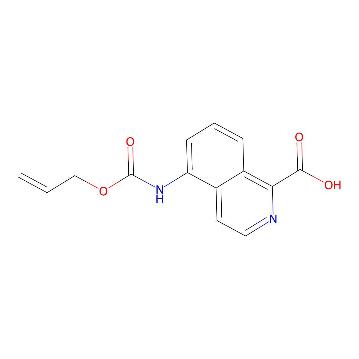 5-{[(Prop-2-en-1-yloxy)carbonyl]amino}isoquinoline-1-carboxylic acid molecular structure, CAS 2680662-03-5
