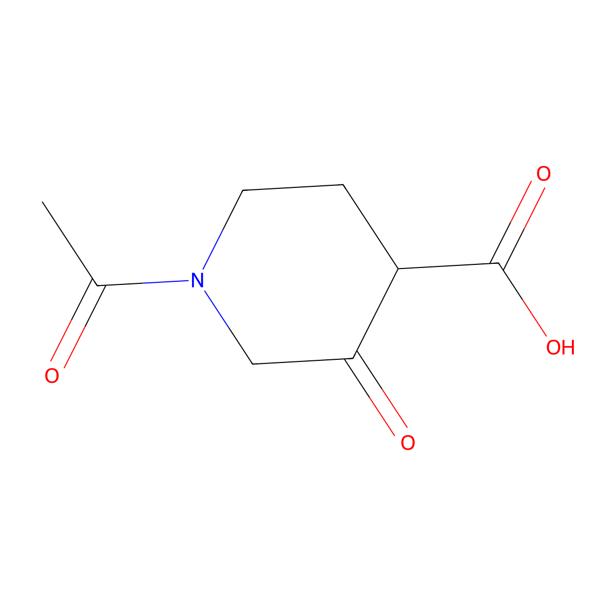 1-Acetyl-3-oxopiperidine-4-carboxylic acid molecular structure, CAS 2680662-08-0