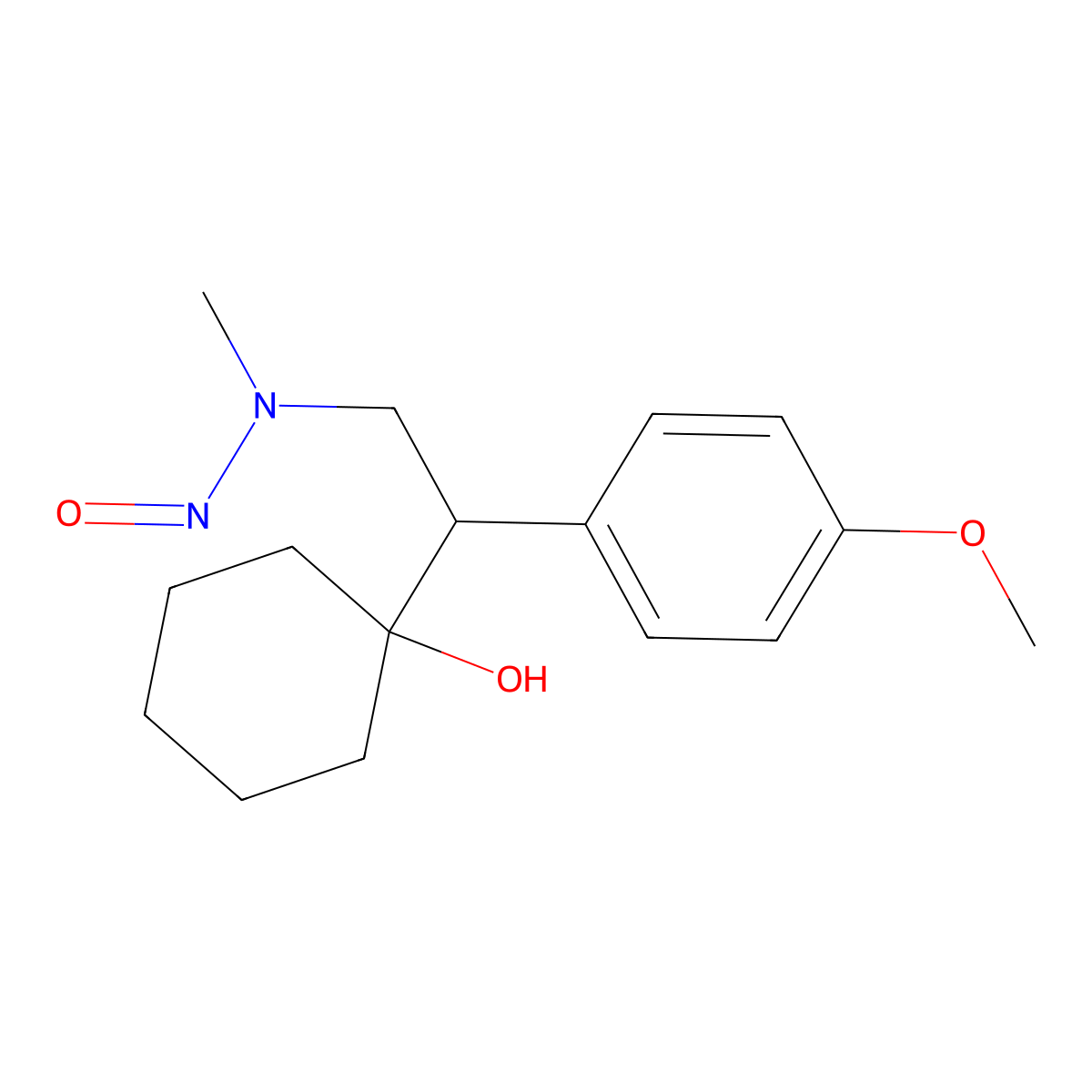 N-[2-(1-hydroxycyclohexyl)-2-(4-methoxyphenyl)ethyl]-N-methylnitrous amide molecular structure, CAS 2680662-11-5