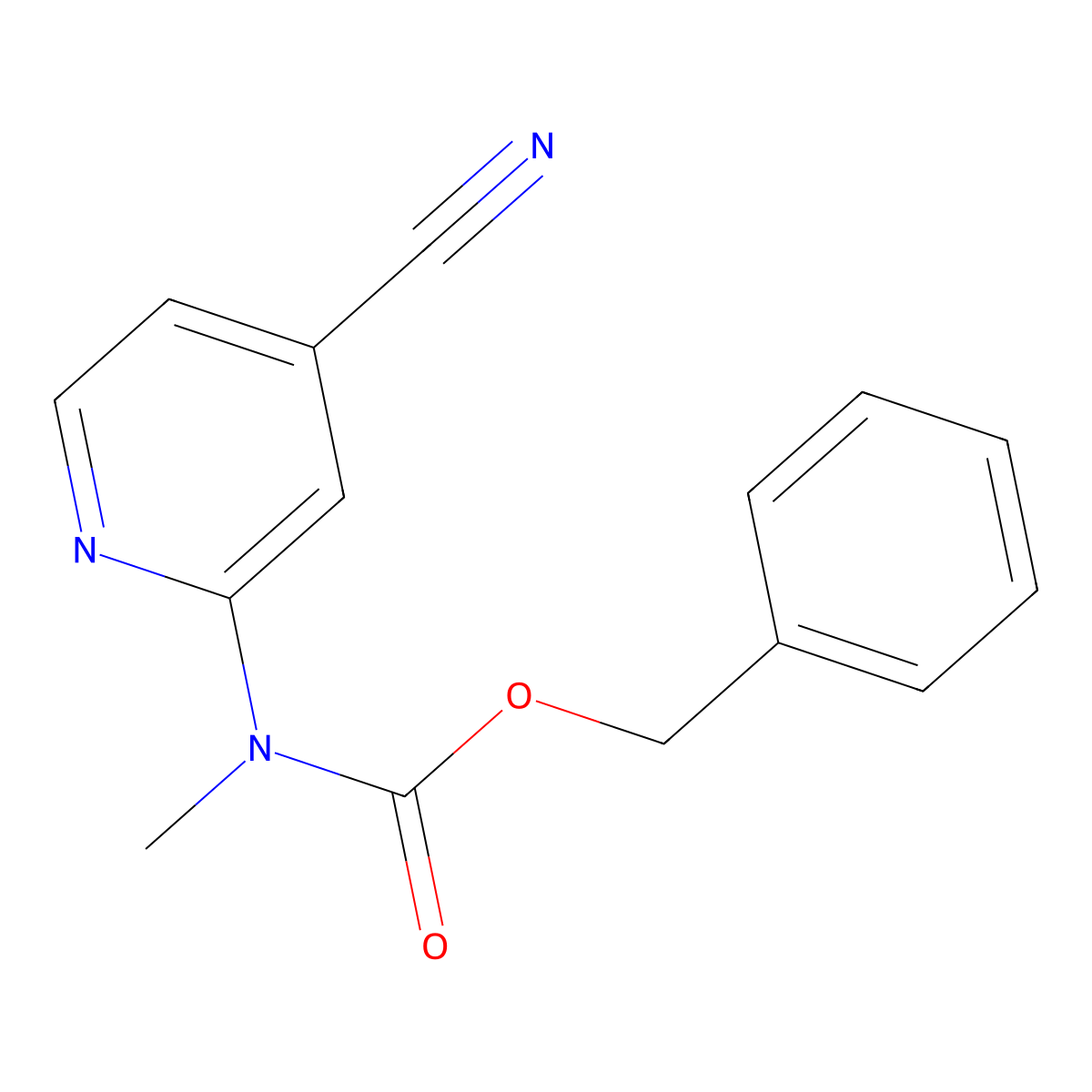 benzyl N-(4-cyanopyridin-2-yl)-N-methylcarbamate molecular structure, CAS 2680662-17-1