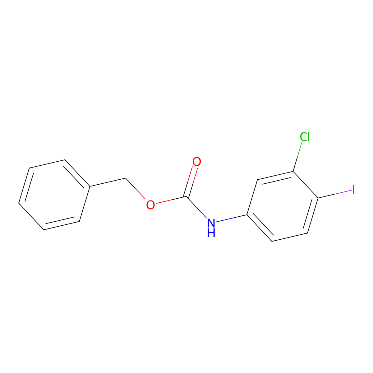 benzyl N-(3-chloro-4-iodophenyl)carbamate molecular structure, CAS 2680662-23-9