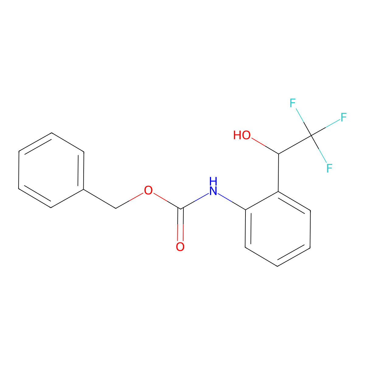 benzyl N-[2-(2,2,2-trifluoro-1-hydroxyethyl)phenyl]carbamate molecular structure, CAS 2680662-40-0