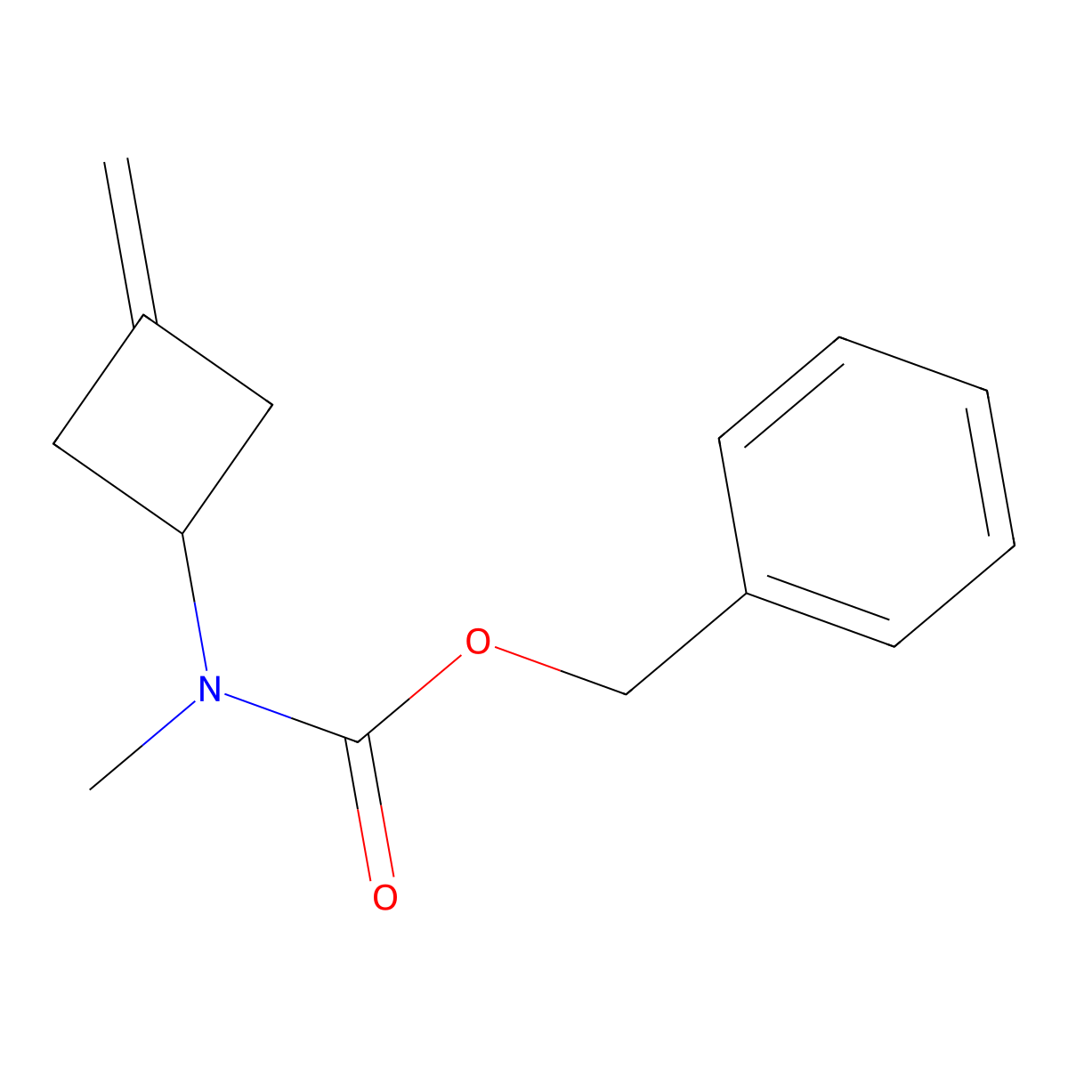 benzyl N-methyl-N-(3-methylidenecyclobutyl)carbamate molecular structure, CAS 2680662-50-2