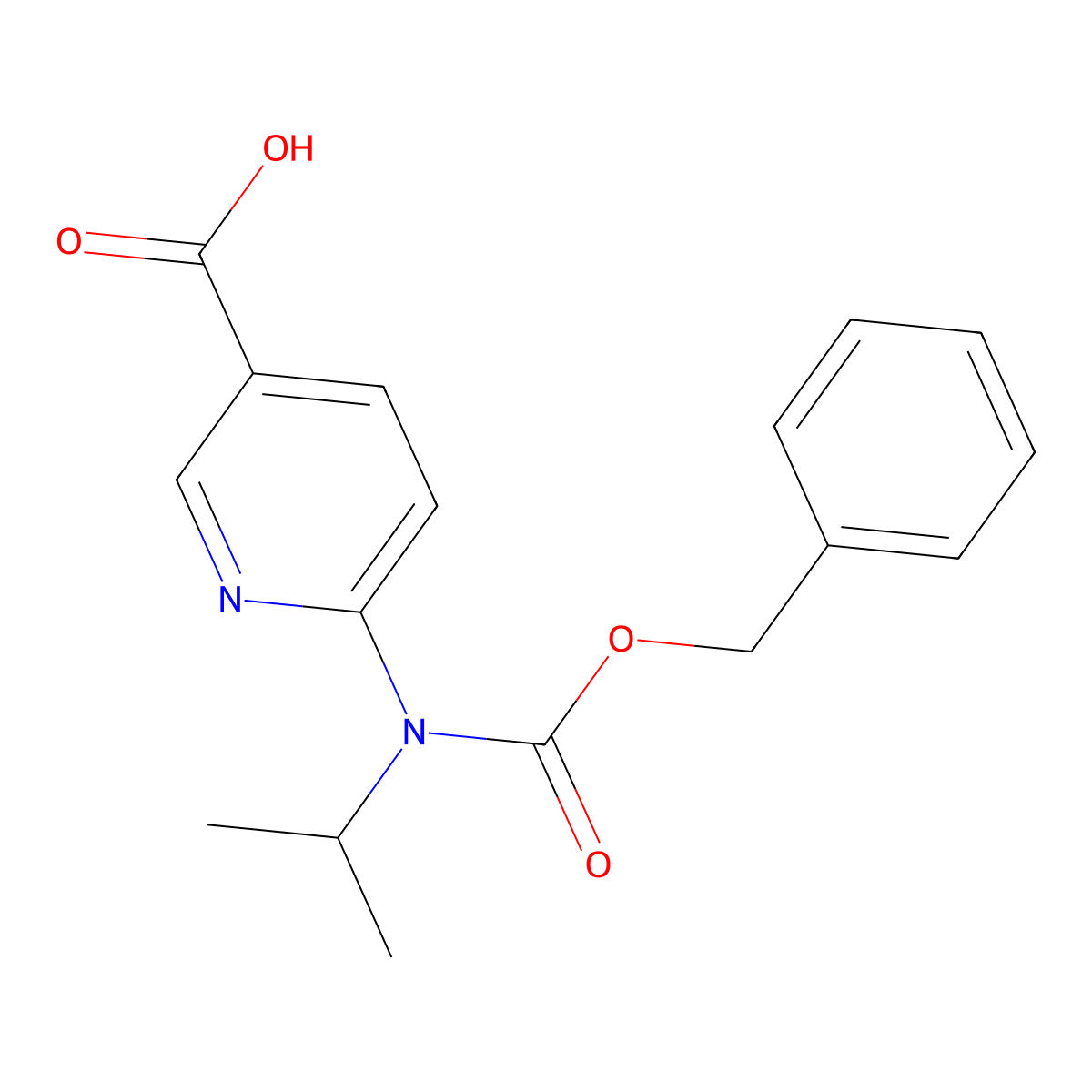6-{[(Benzyloxy)carbonyl](propan-2-yl)amino}pyridine-3-carboxylic acid molecular structure, CAS 2680662-53-5