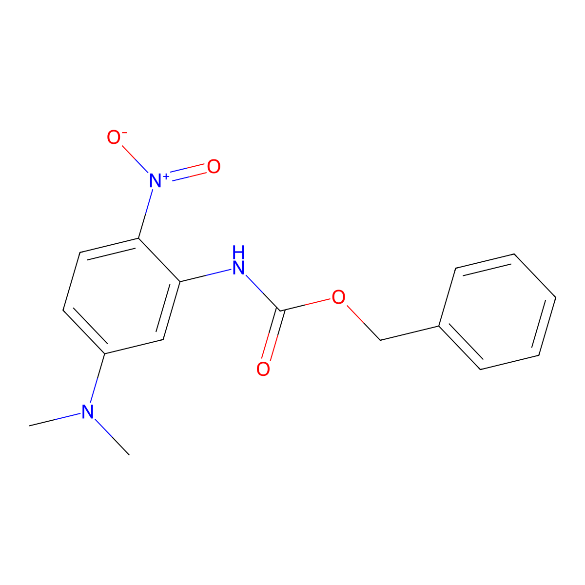benzyl N-[5-(dimethylamino)-2-nitrophenyl]carbamate molecular structure, CAS 2680662-57-9