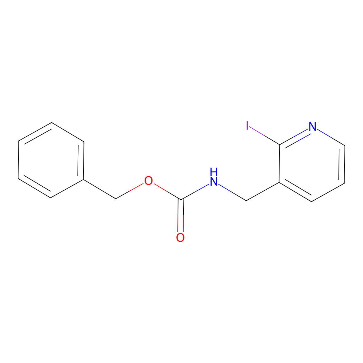 benzyl N-[(2-iodopyridin-3-yl)methyl]carbamate molecular structure, CAS 2680662-71-7