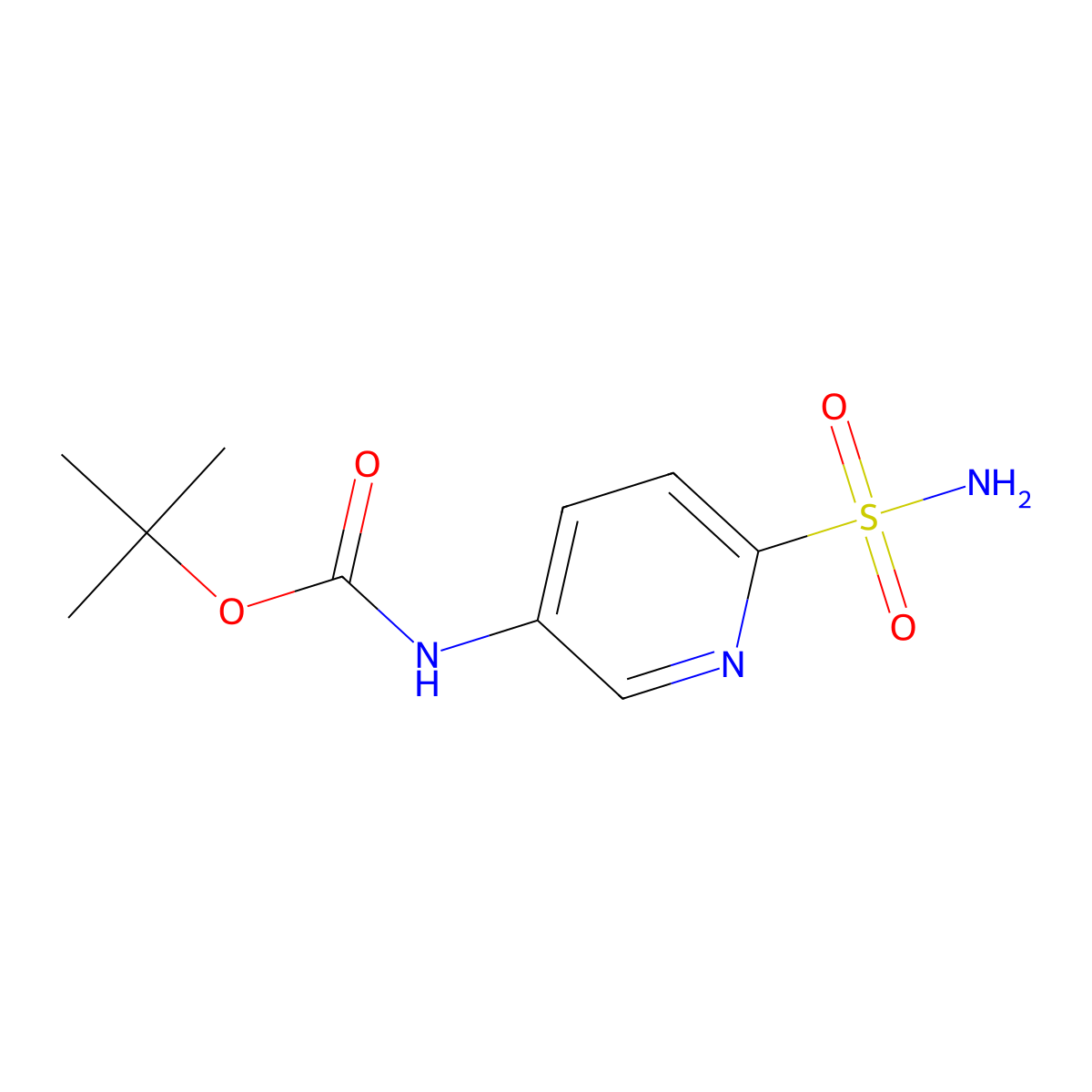 tert-butyl N-(6-sulfamoylpyridin-3-yl)carbamate molecular structure, CAS 2680662-86-4