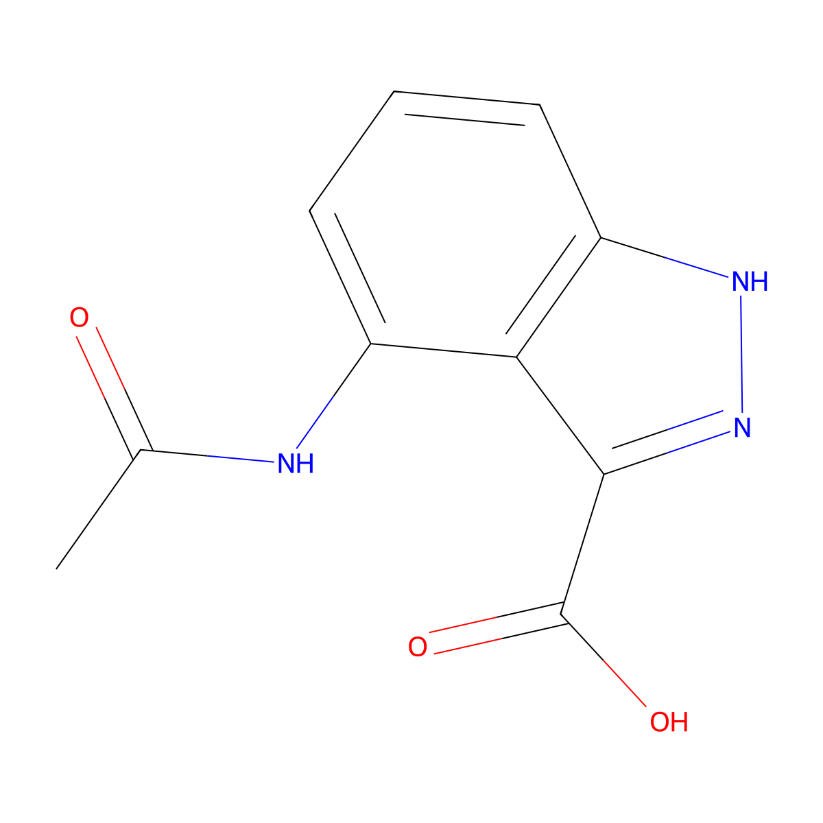 4-acetamido-1H-indazole-3-carboxylic acid molecular structure, CAS 2680662-88-6