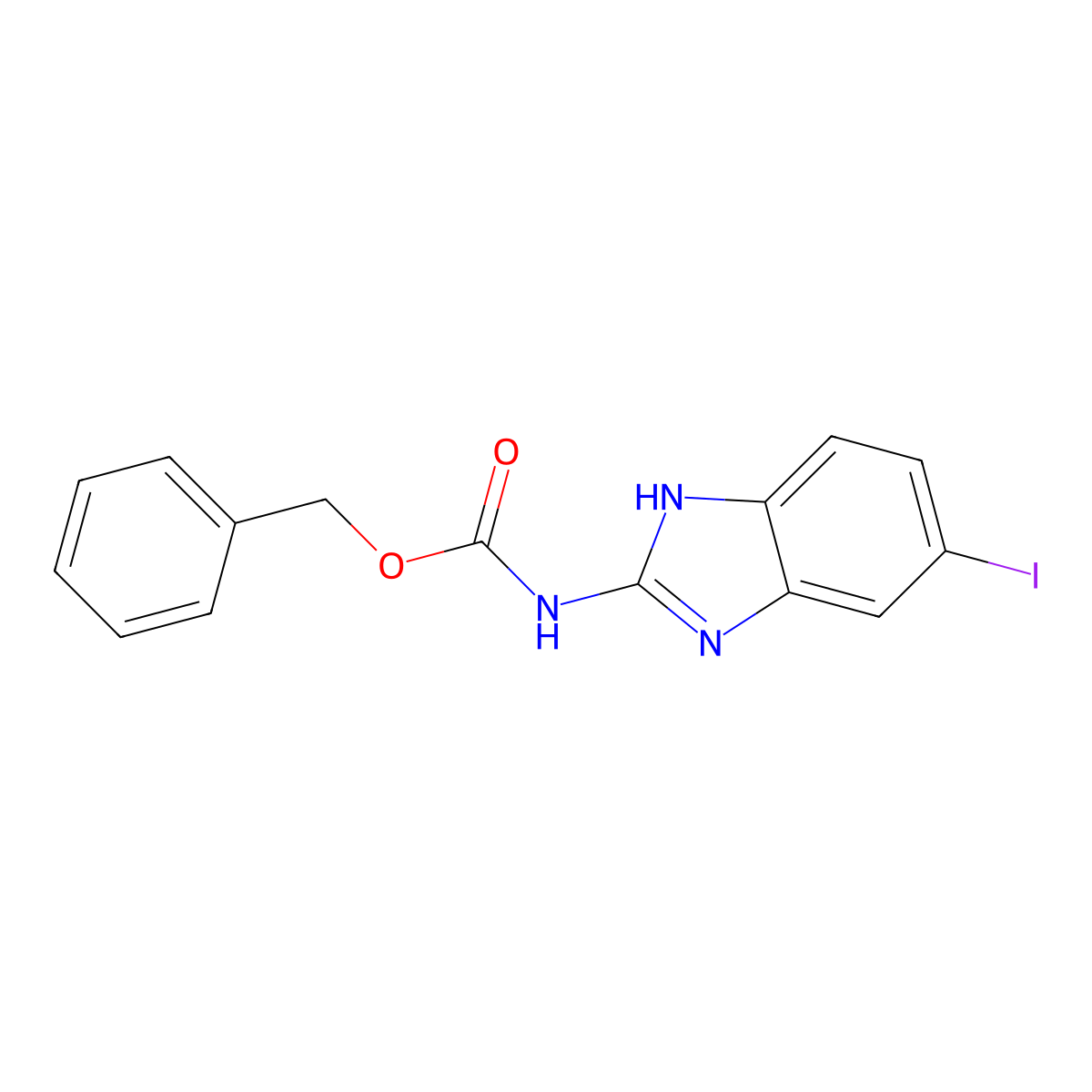 benzyl N-(5-iodo-1H-1,3-benzodiazol-2-yl)carbamate molecular structure, CAS 2680662-91-1