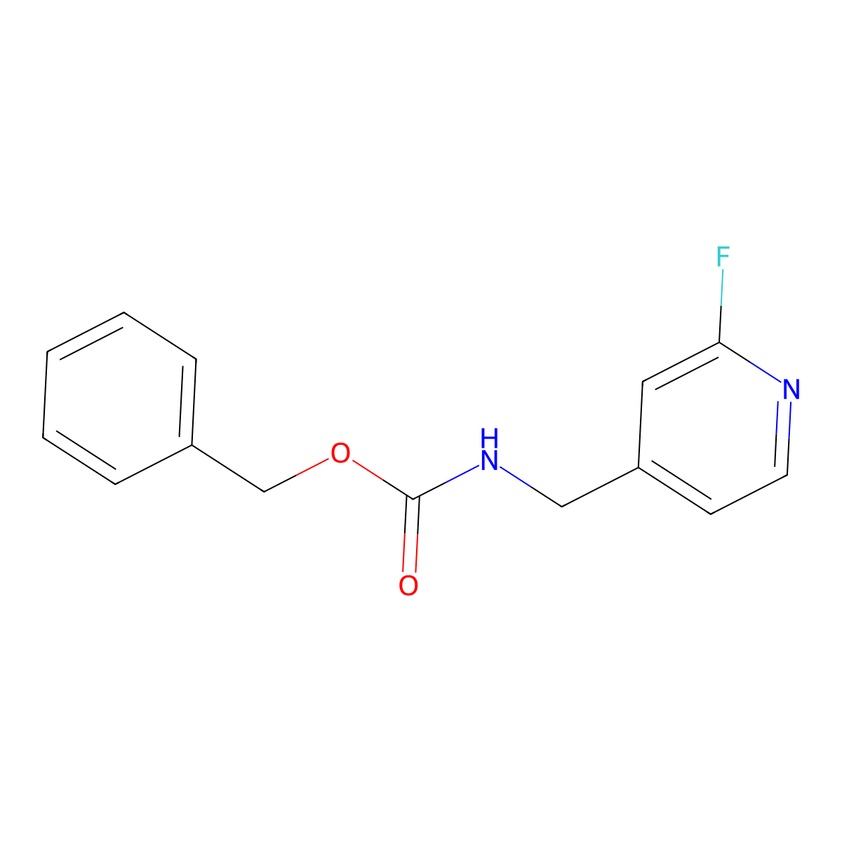benzyl N-[(2-fluoropyridin-4-yl)methyl]carbamate molecular structure, CAS 2680662-93-3