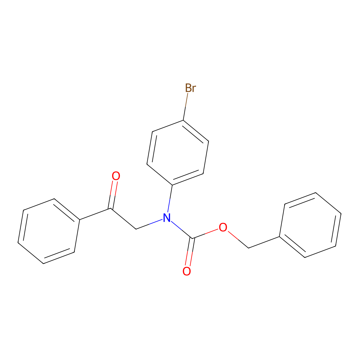 benzyl N-(4-bromophenyl)-N-(2-oxo-2-phenylethyl)carbamate molecular structure, CAS 2680662-99-9