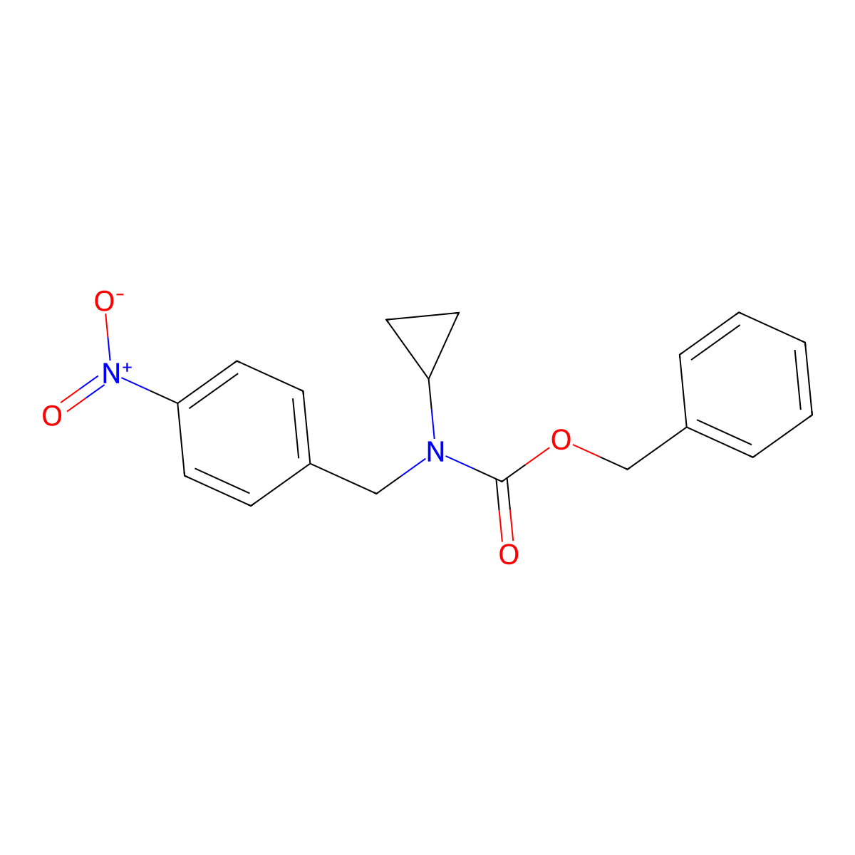 benzyl N-cyclopropyl-N-[(4-nitrophenyl)methyl]carbamate molecular structure, CAS 2680663-16-3
