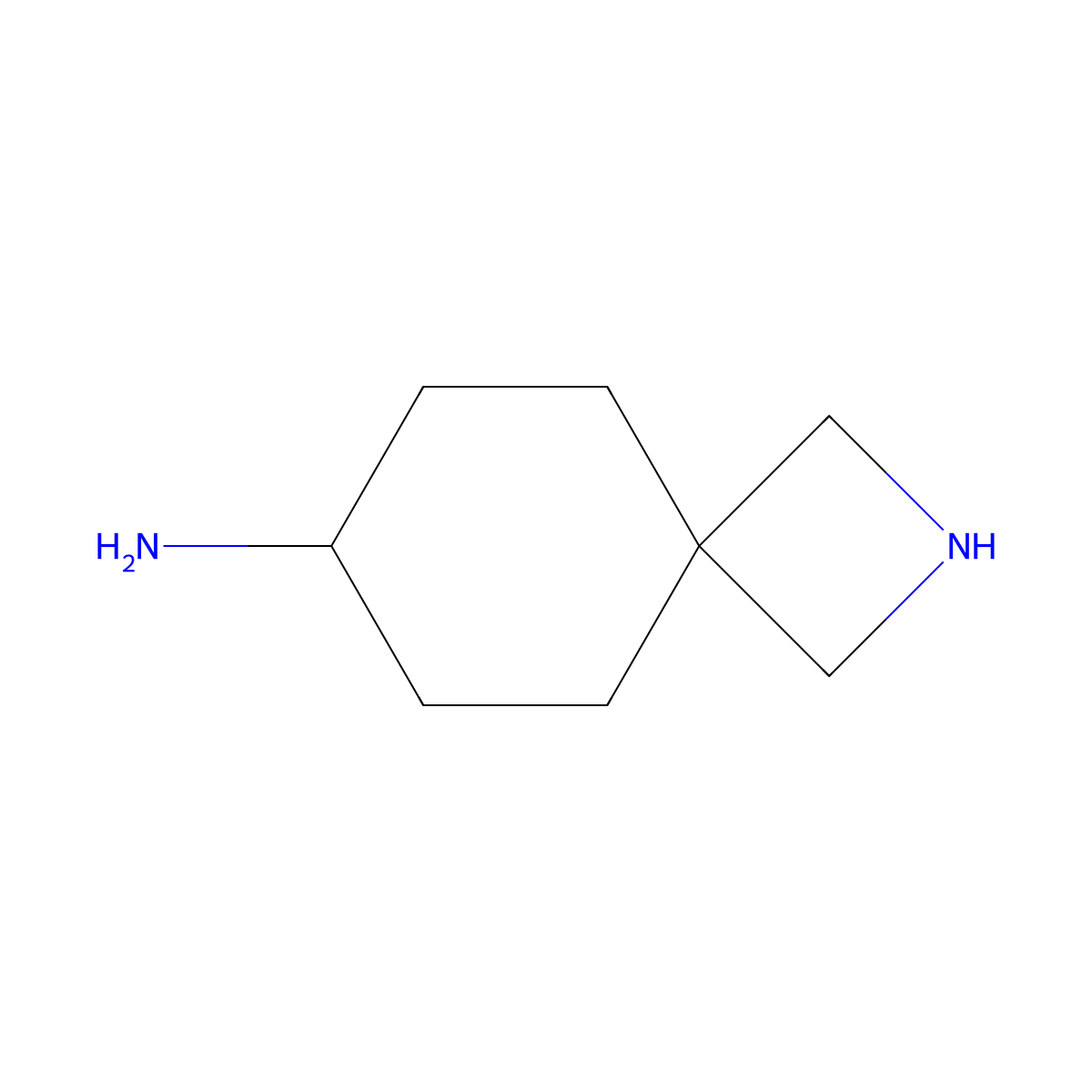 2-Azaspiro[3.5]nonan-7-amine molecular structure, CAS 2680663-32-3