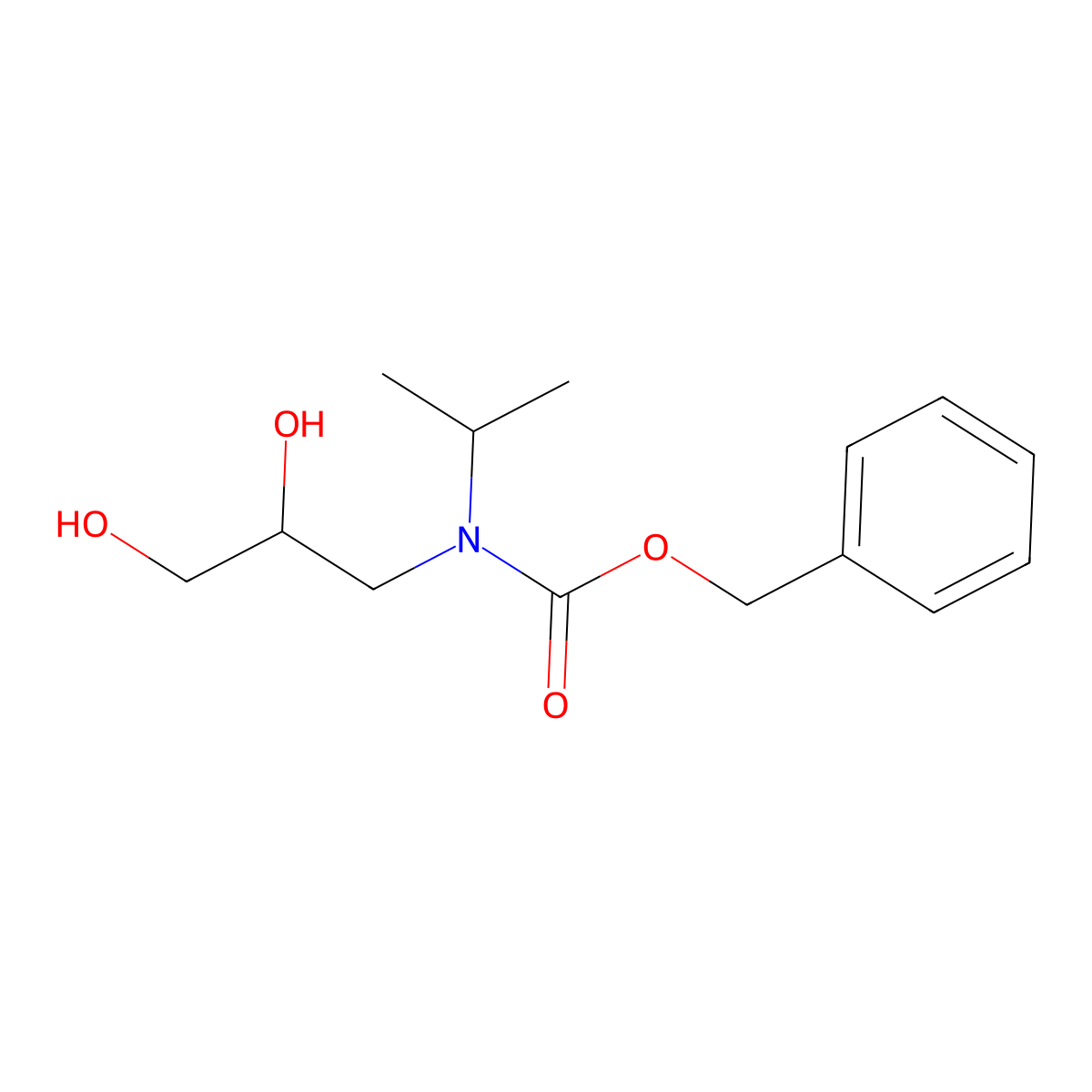 benzyl N-(2,3-dihydroxypropyl)-N-(propan-2-yl)carbamate molecular structure, CAS 2680663-33-4
