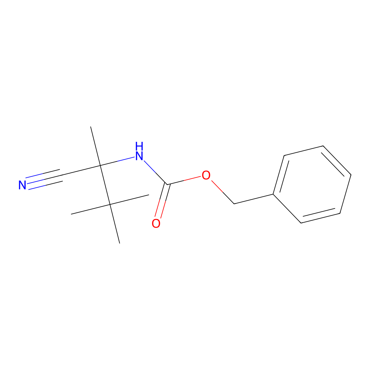 benzyl N-(1-cyano-1,2,2-trimethylpropyl)carbamate molecular structure, CAS 2680663-34-5