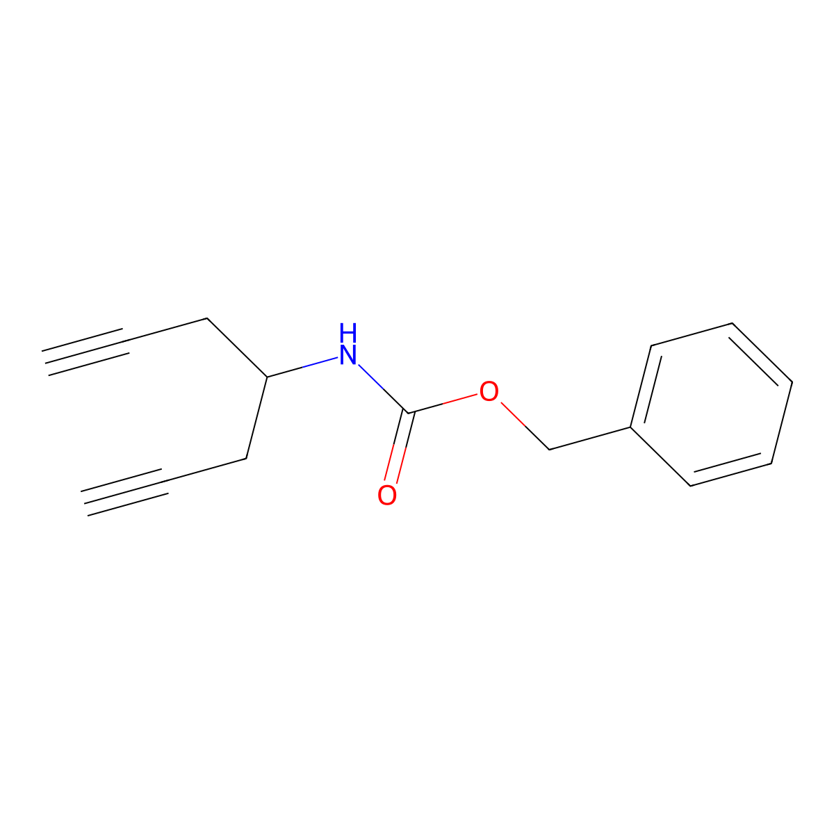 benzyl N-(hepta-1,6-diyn-4-yl)carbamate molecular structure, CAS 2680663-46-9