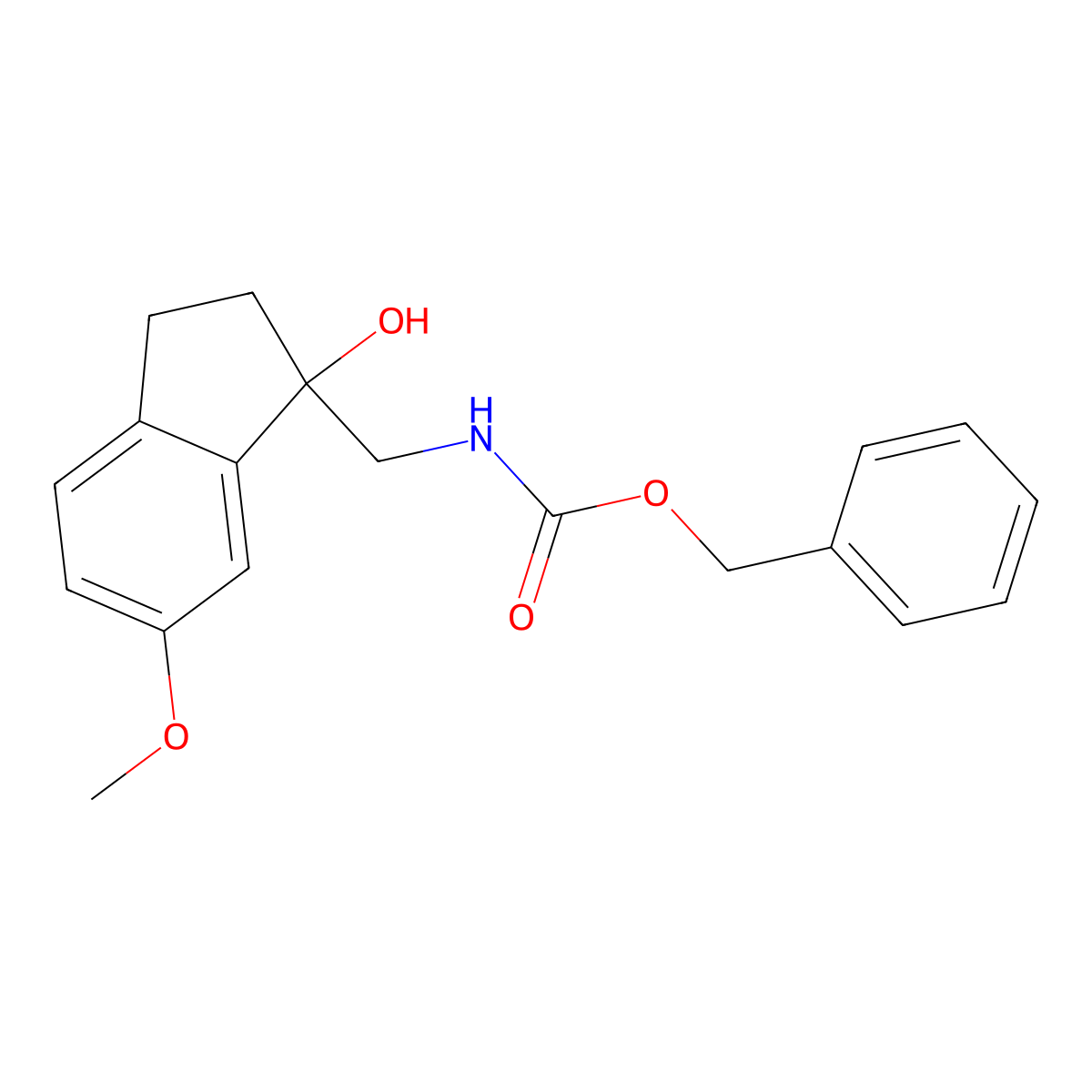 benzyl N-[(1-hydroxy-6-methoxy-2,3-dihydro-1H-inden-1-yl)methyl]carbamate molecular structure, CAS 2680663-50-5