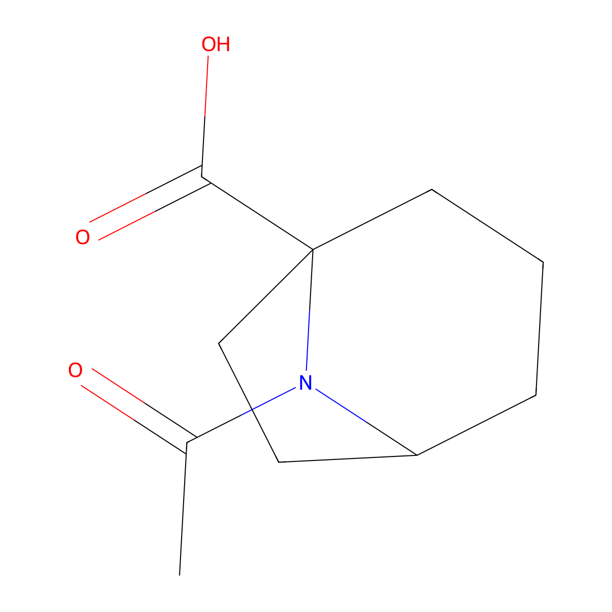 8-Acetyl-8-azabicyclo[3.2.1]octane-1-carboxylic acid molecular structure, CAS 2680663-93-6