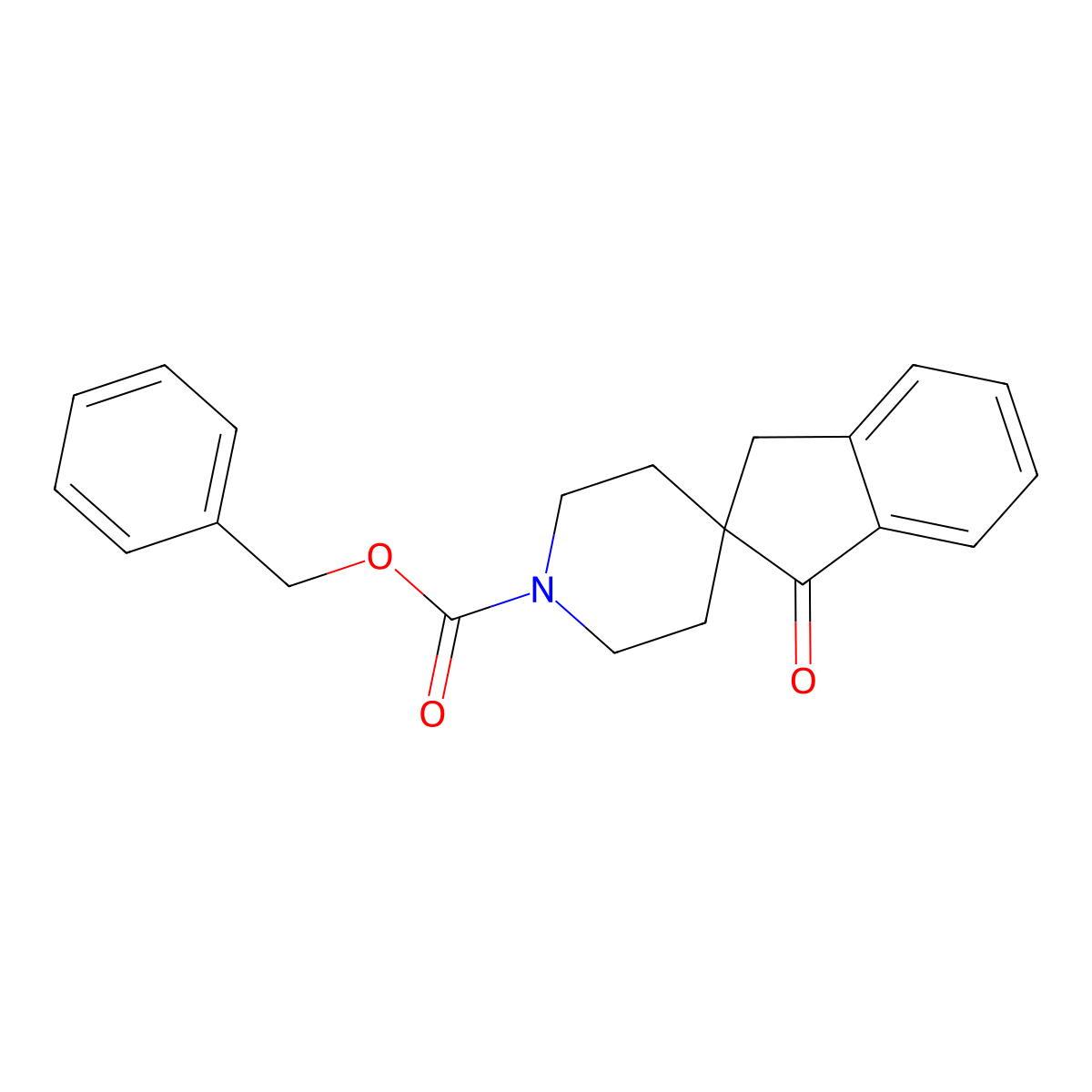 Benzyl 1-oxo-1,3-dihydrospiro[indene-2,4'-piperidine]-1'-carboxylate molecular structure, CAS 2680663-94-7