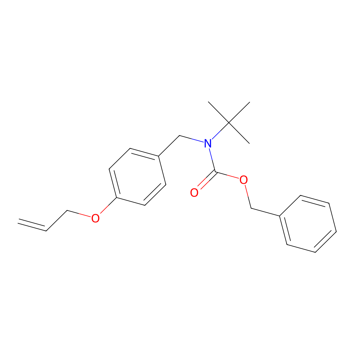 benzyl N-tert-butyl-N-{[4-(prop-2-en-1-yloxy)phenyl]methyl}carbamate molecular structure, CAS 2680663-97-0