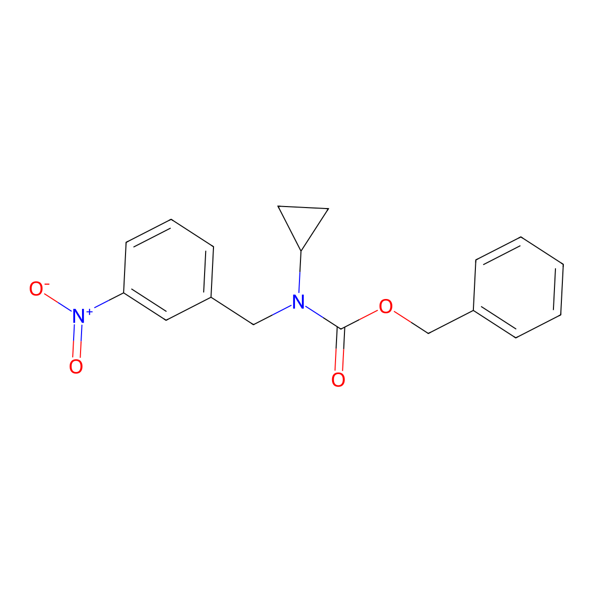 benzyl N-cyclopropyl-N-[(3-nitrophenyl)methyl]carbamate molecular structure, CAS 2680664-15-5
