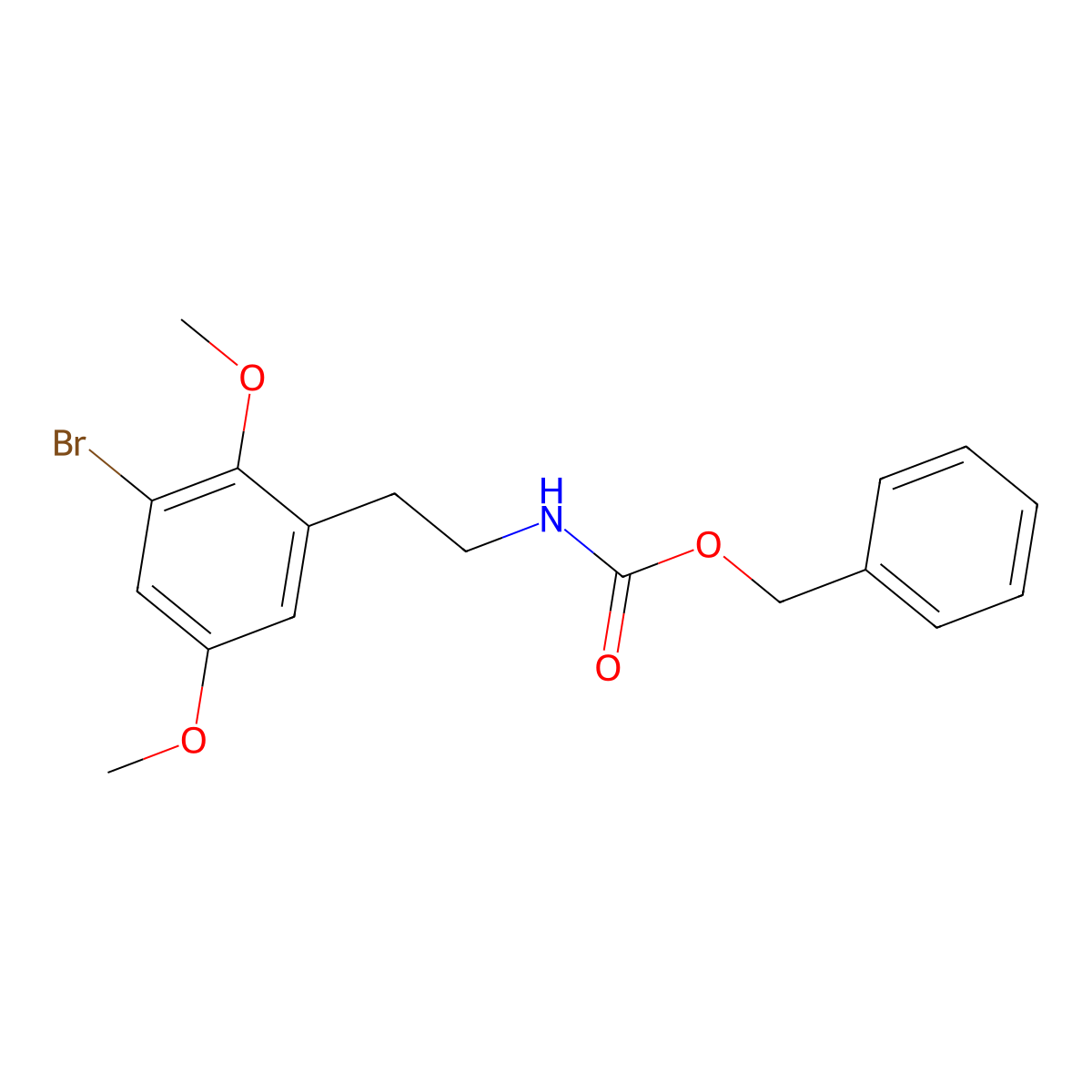 benzyl N-[2-(3-bromo-2,5-dimethoxyphenyl)ethyl]carbamate molecular structure, CAS 2680664-17-7