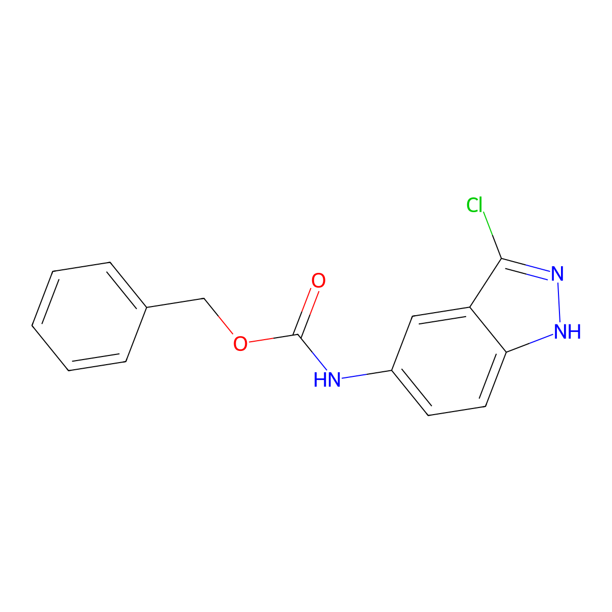 benzyl N-(3-chloro-1H-indazol-5-yl)carbamate molecular structure, CAS 2680664-20-2