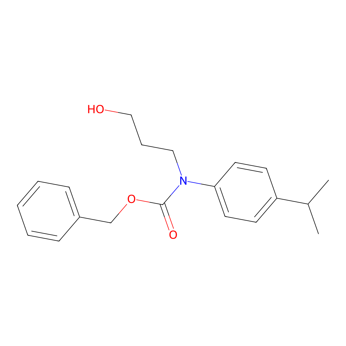 benzyl N-(3-hydroxypropyl)-N-[4-(propan-2-yl)phenyl]carbamate molecular structure, CAS 2680664-48-4
