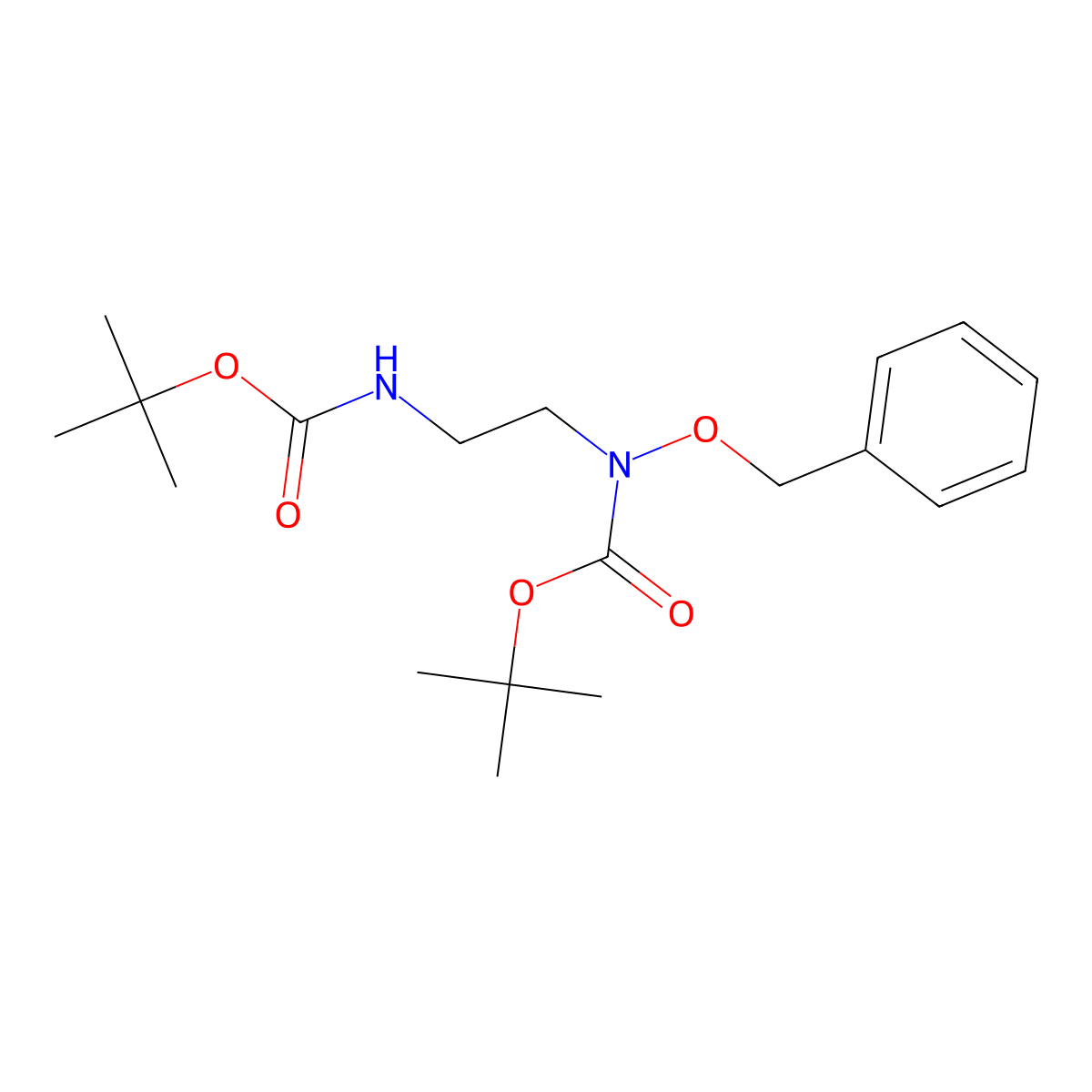 tert-butyl N-{2-[(benzyloxy)[(tert-butoxy)carbonyl]amino]ethyl}carbamate molecular structure, CAS 2680664-51-9