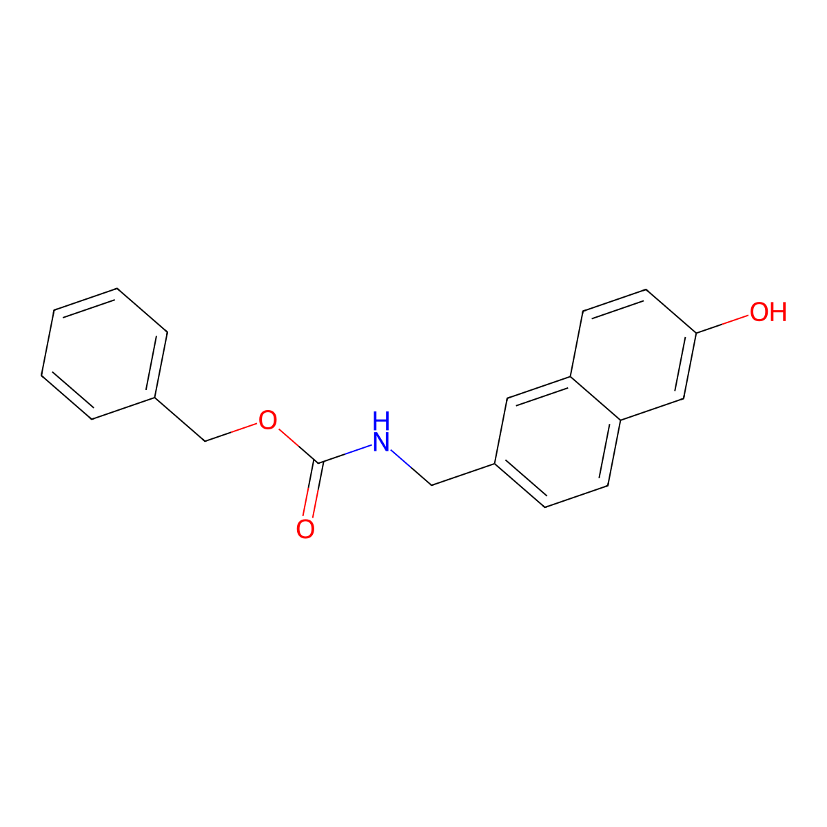 benzyl N-[(6-hydroxynaphthalen-2-yl)methyl]carbamate molecular structure, CAS 2680664-64-4