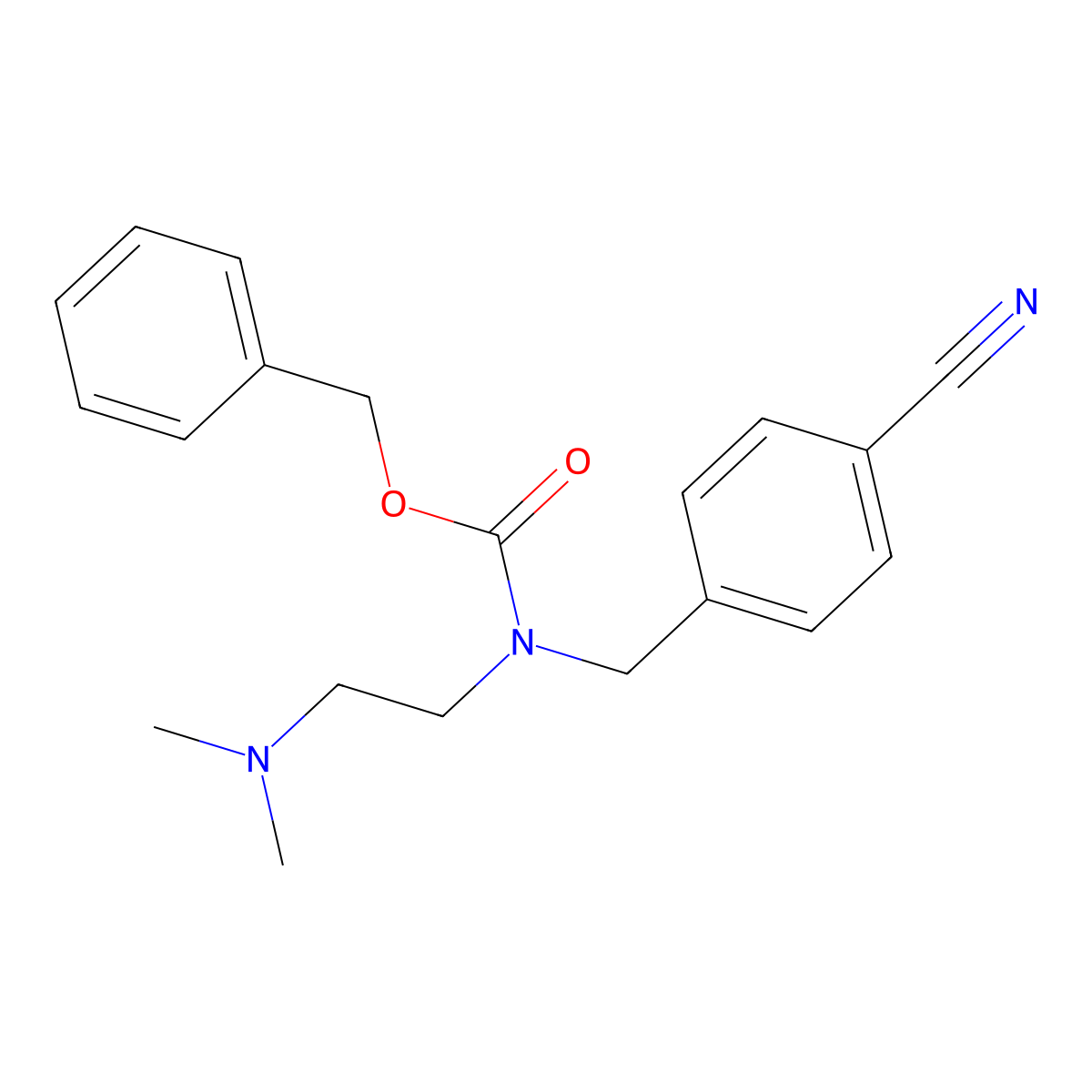 benzyl N-[(4-cyanophenyl)methyl]-N-[2-(dimethylamino)ethyl]carbamate molecular structure, CAS 2680664-68-8