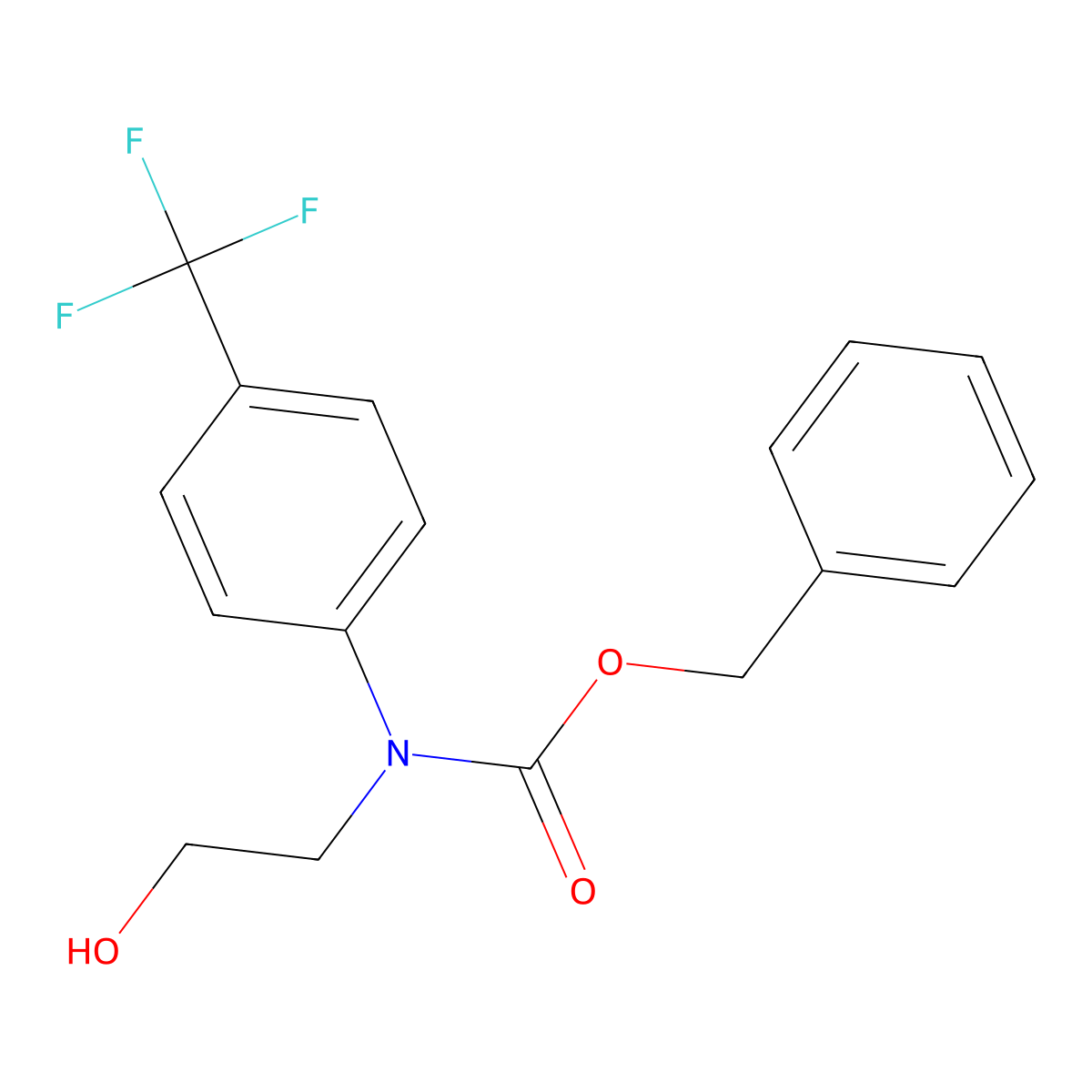 benzyl N-(2-hydroxyethyl)-N-[4-(trifluoromethyl)phenyl]carbamate molecular structure, CAS 2680664-79-1