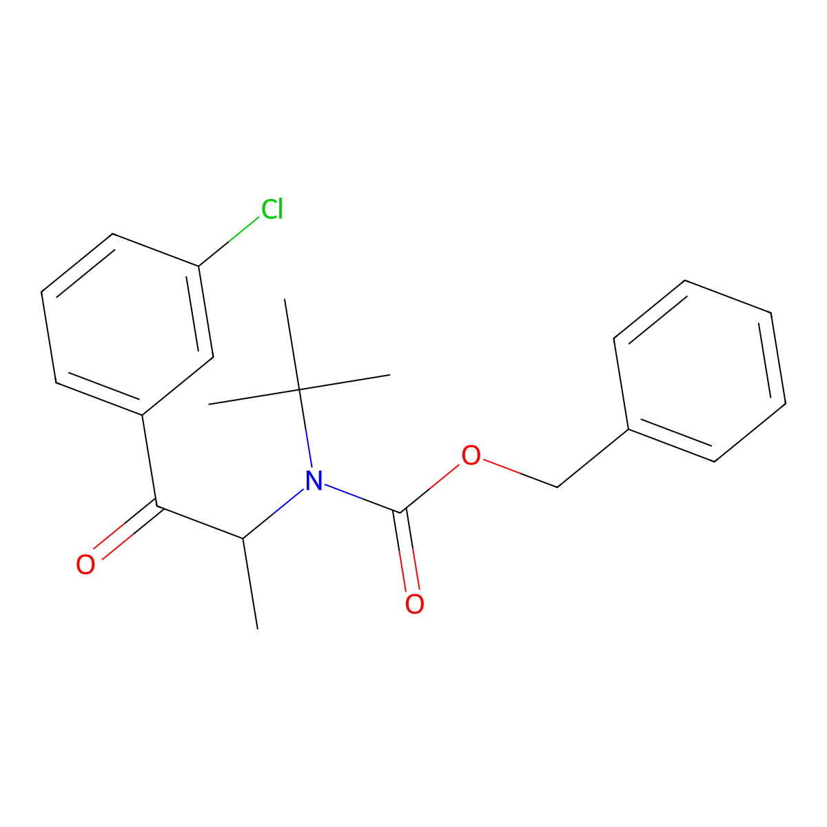 benzyl N-tert-butyl-N-[1-(3-chlorophenyl)-1-oxopropan-2-yl]carbamate molecular structure, CAS 2680664-84-8