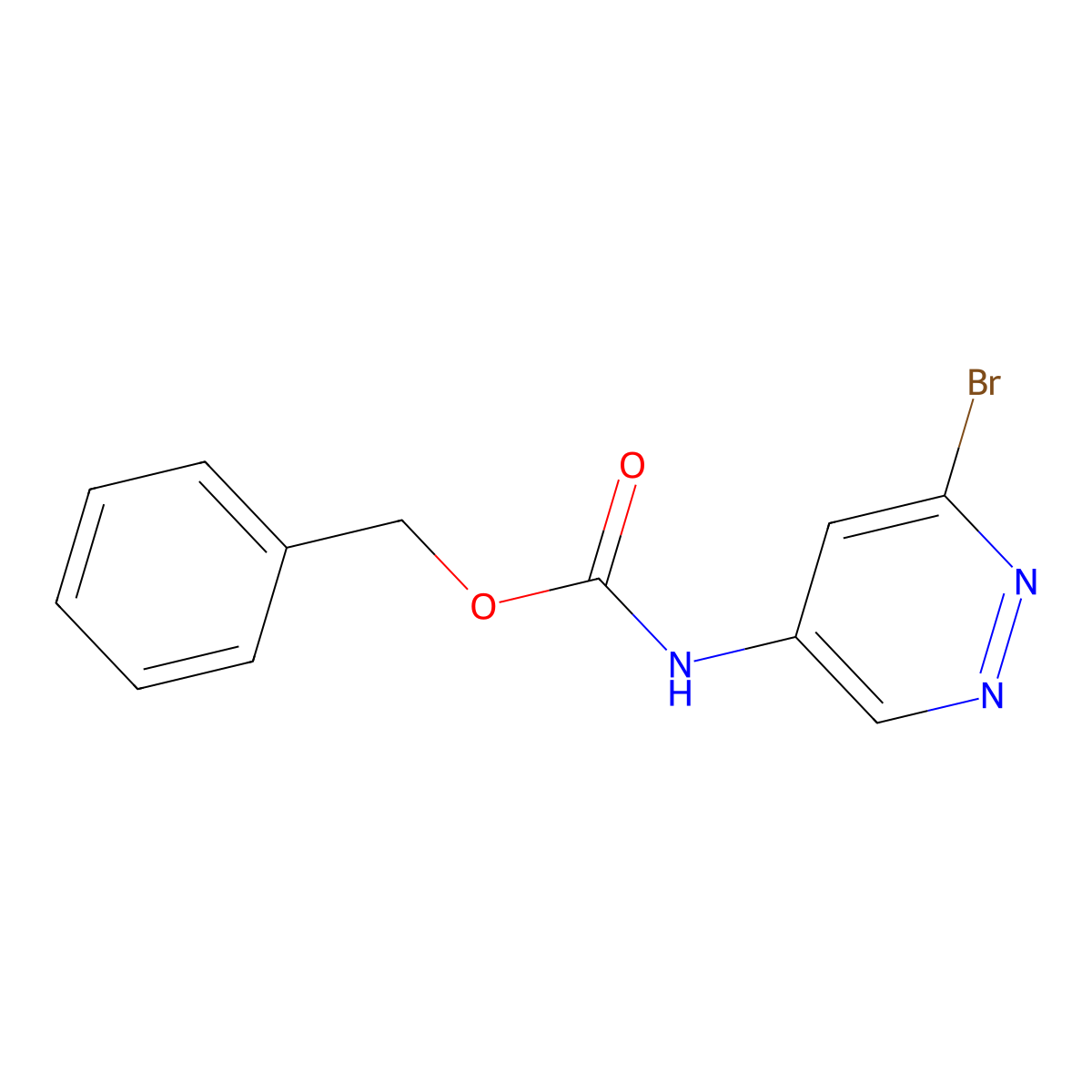 benzyl N-(6-bromopyridazin-4-yl)carbamate molecular structure, CAS 2680664-85-9