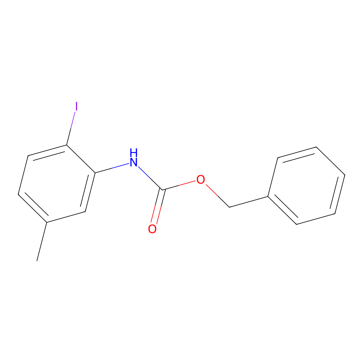 benzyl N-(2-iodo-5-methylphenyl)carbamate molecular structure, CAS 2680665-02-3