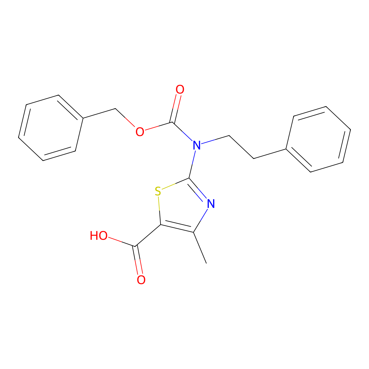 2-{[(Benzyloxy)carbonyl](2-phenylethyl)amino}-4-methyl-1,3-thiazole-5-carboxylic acid molecular structure, CAS 2680665-07-8