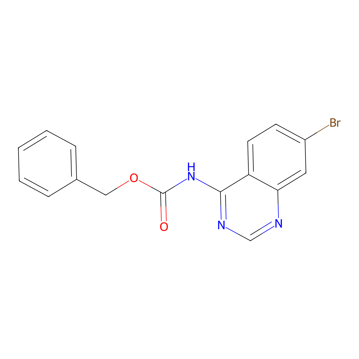 benzyl N-(7-bromoquinazolin-4-yl)carbamate molecular structure, CAS 2680665-35-2