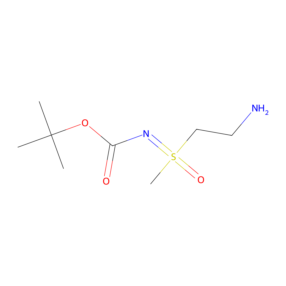 tert-butyl N-[(2-aminoethyl)(methyl)oxo-lambda6-sulfanylidene]carbamate molecular structure, CAS 2680665-46-5