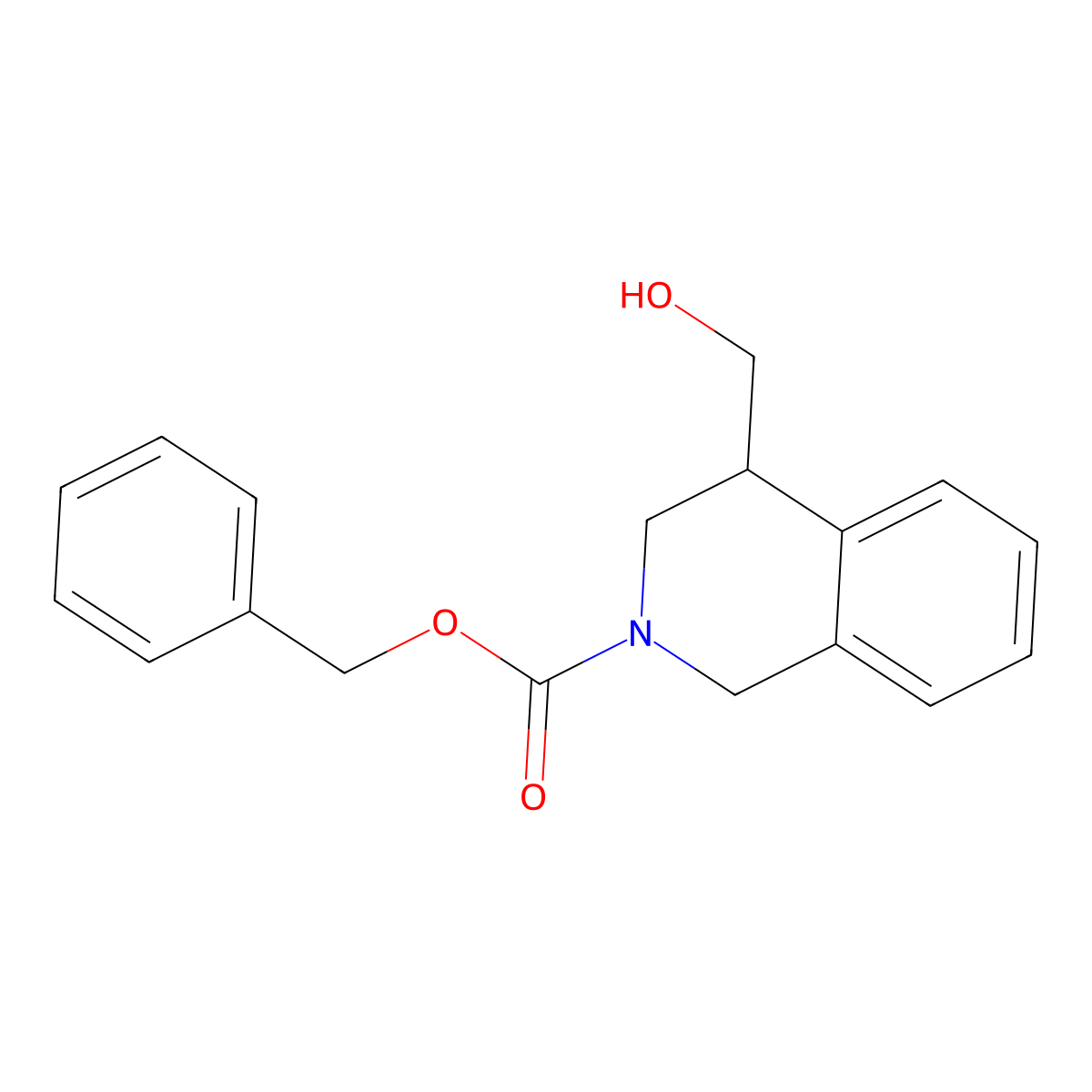 Benzyl 4-(hydroxymethyl)-1,2,3,4-tetrahydroisoquinoline-2-carboxylate molecular structure, CAS 2680665-56-7