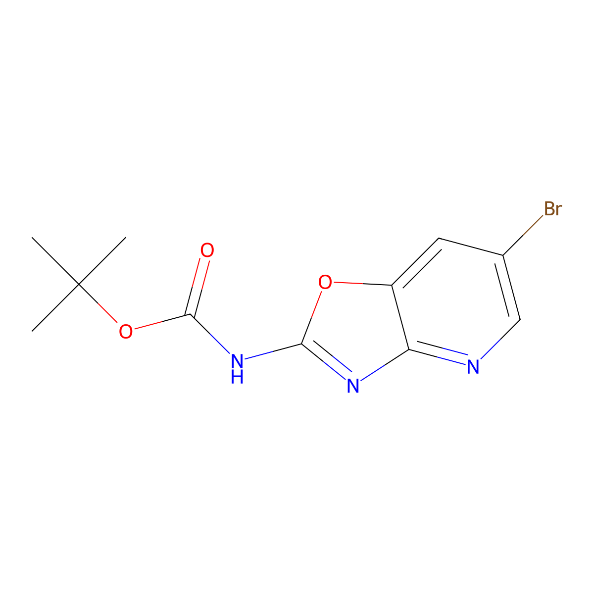 tert-butyl N-{6-bromo-[1,3]oxazolo[4,5-b]pyridin-2-yl}carbamate molecular structure, CAS 2680665-78-3