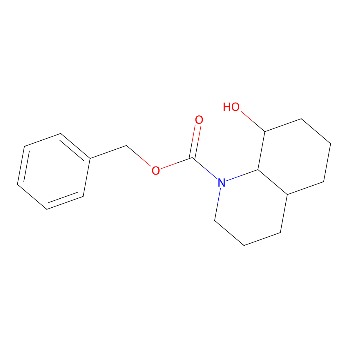 Benzyl 8-hydroxy-decahydroquinoline-1-carboxylate molecular structure, CAS 2680665-82-9