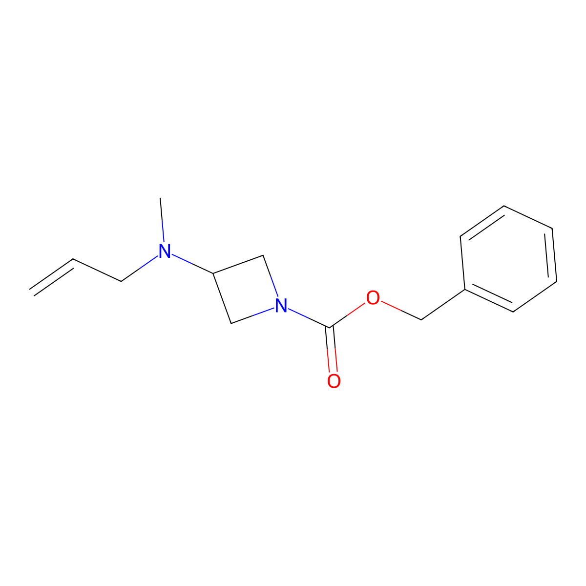 Benzyl 3-[methyl(prop-2-en-1-yl)amino]azetidine-1-carboxylate molecular structure, CAS 2680665-89-6