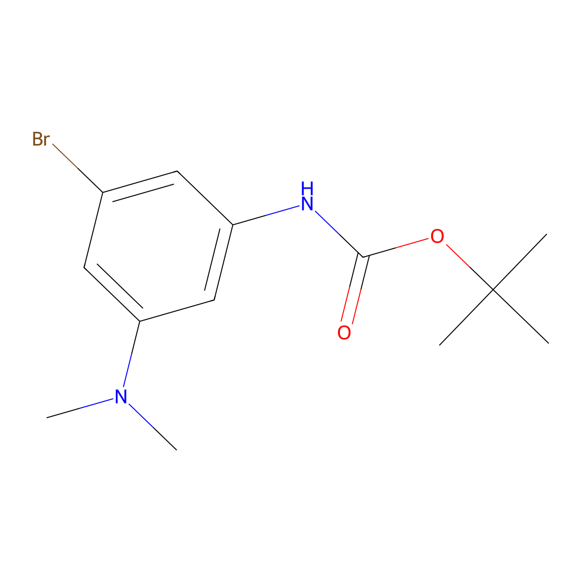 tert-butyl N-[3-bromo-5-(dimethylamino)phenyl]carbamate molecular structure, CAS 2680666-12-8