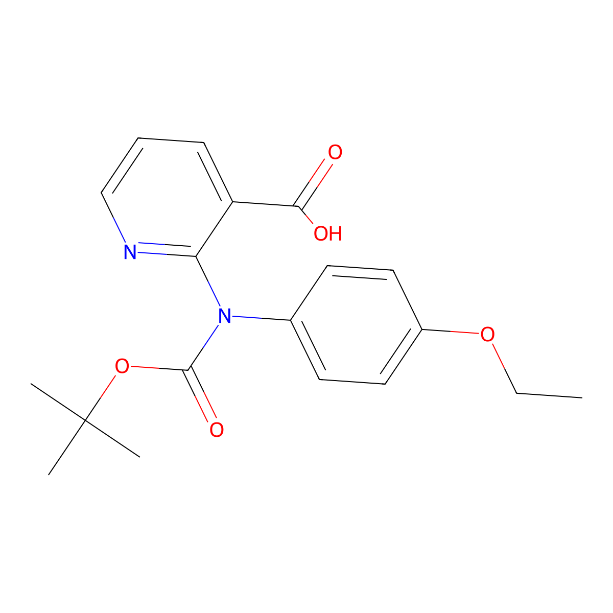 2-{[(Tert-butoxy)carbonyl](4-ethoxyphenyl)amino}pyridine-3-carboxylic acid molecular structure, CAS 2680666-24-2