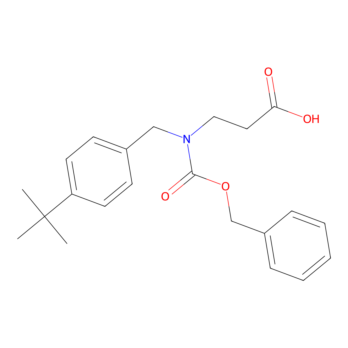 3-{[(Benzyloxy)carbonyl][(4-tert-butylphenyl)methyl]amino}propanoic acid molecular structure, CAS 2680666-34-4