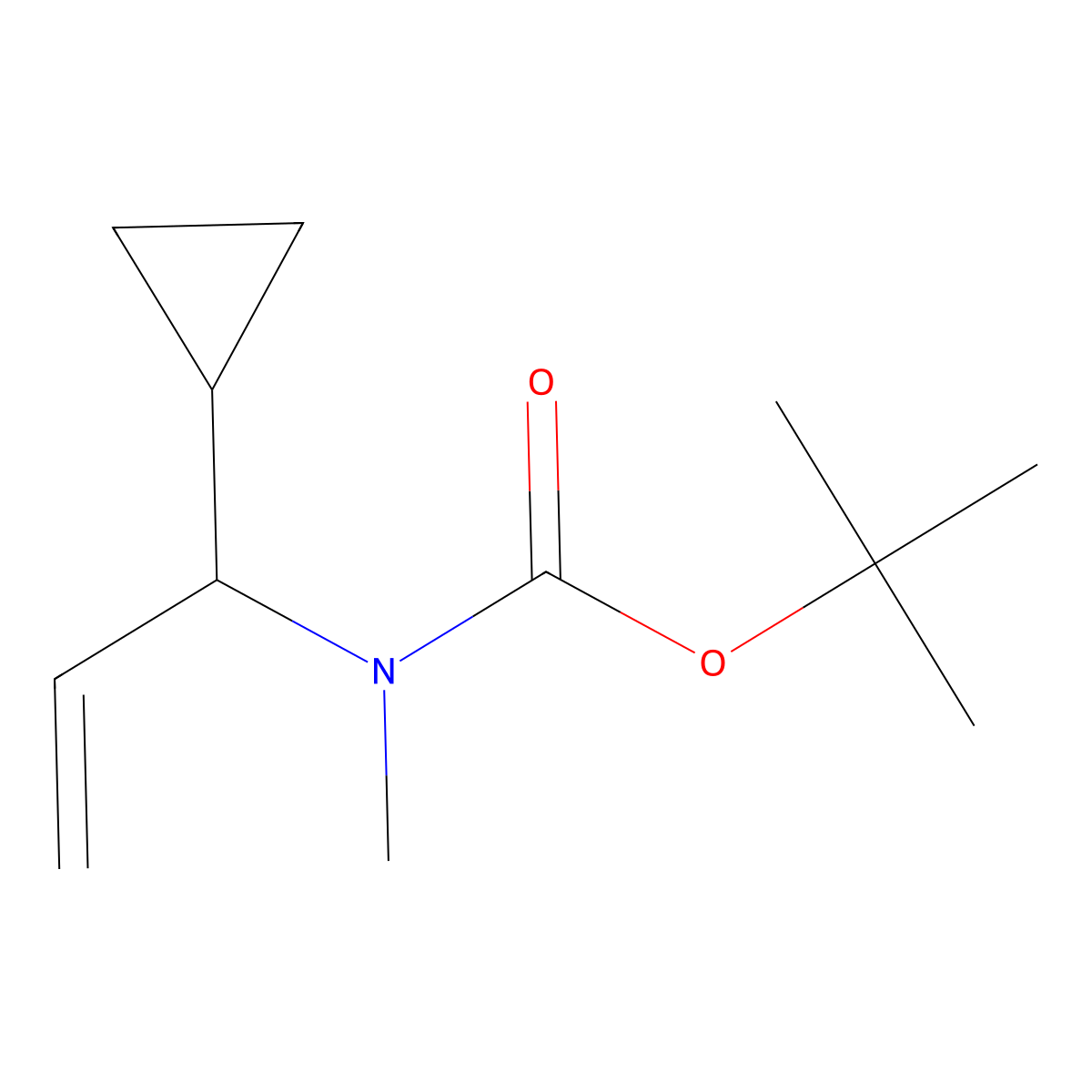tert-butyl N-(1-cyclopropylprop-2-en-1-yl)-N-methylcarbamate molecular structure, CAS 2680666-45-7