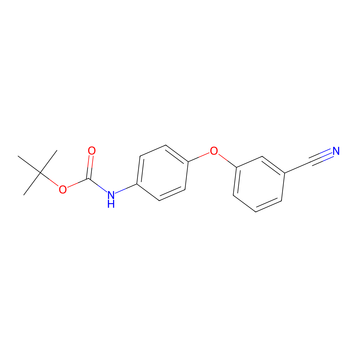 tert-butyl N-[4-(3-cyanophenoxy)phenyl]carbamate molecular structure, CAS 2680666-74-2